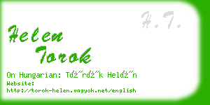 helen torok business card